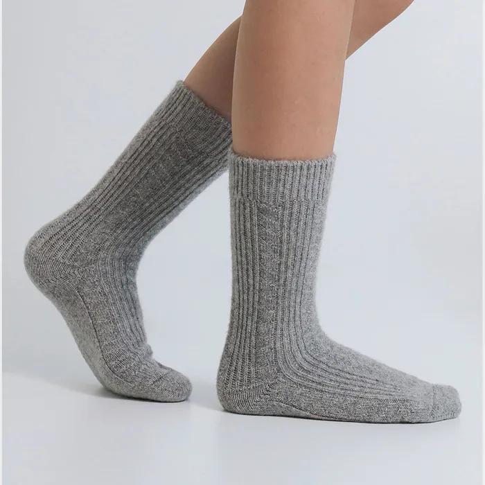 100% Wool Socks, 2 Types of Cable Knits (Select 1)
