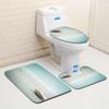 Shell Bathroom Floor Mat Toilet Three-Piece Set