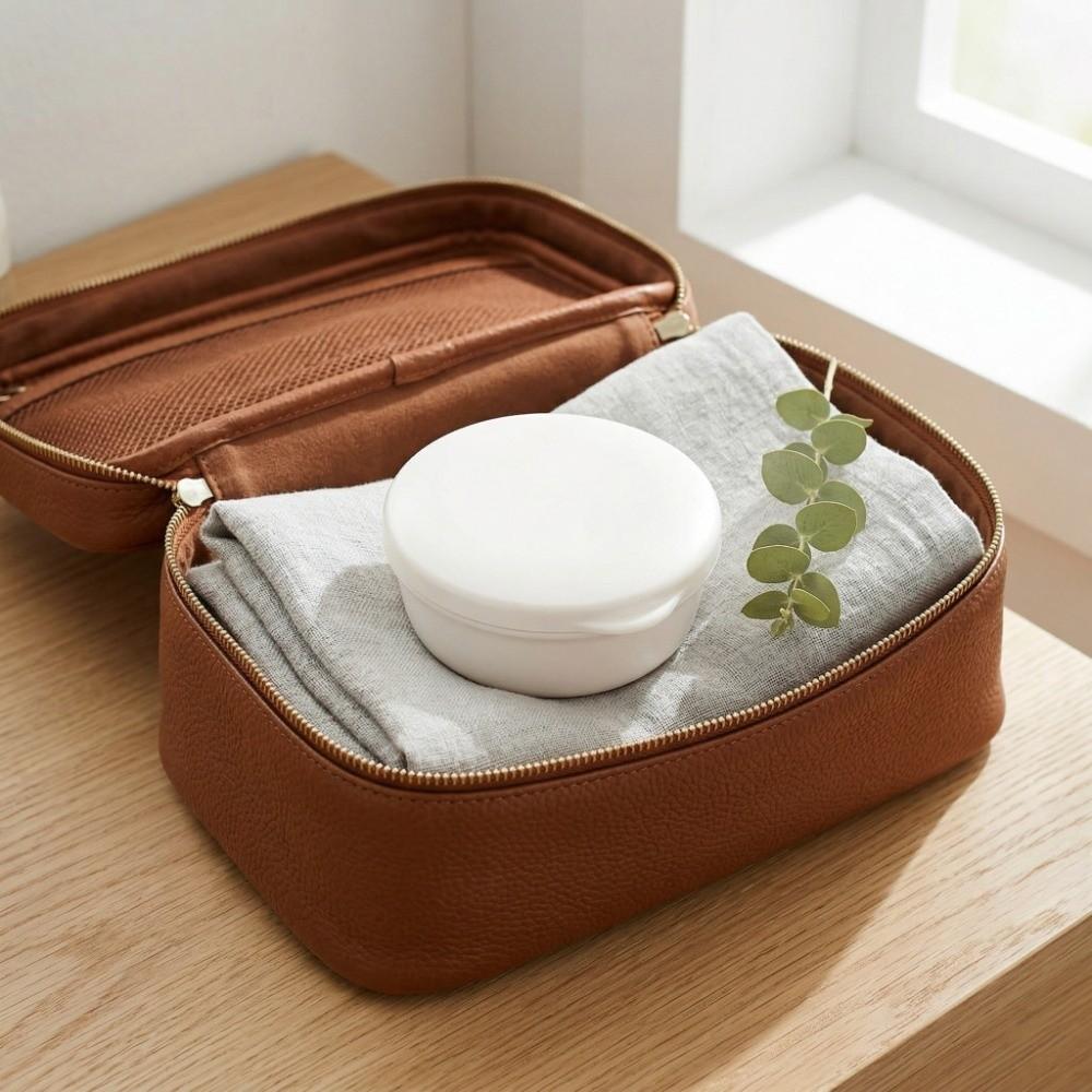 Portasapone in Plastica Contenitore Rotondo per Sapone Scatola per Sapone Angoli Arrotondati Casa Stanza del Dormitorio Hotel Viaggio