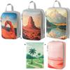 Foldable Travel Storage Bag Large Capacity Compression Packing Cube Printed Travel Organizer  Shoes