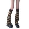 Women Japanese Style Kawaii Leg Warmers Wool Ball Knit Long Leg Warmers Loose High Socks