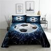 Ensemble de draps de lit de football Cartoon Imprimé numérique Polyester Drap plat et taie d'oreiller 2/3 pièces Literie pour garçons adolescents enfants