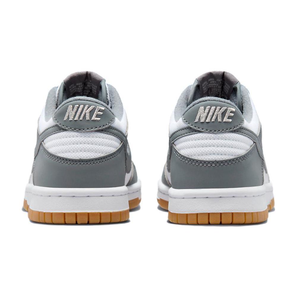 Nike Sneaker Dunk Low GS Grigio Riflettente Bambini Bianco Light-Iron-Ore Gomma-Marrone-Chiaro FV0374-100