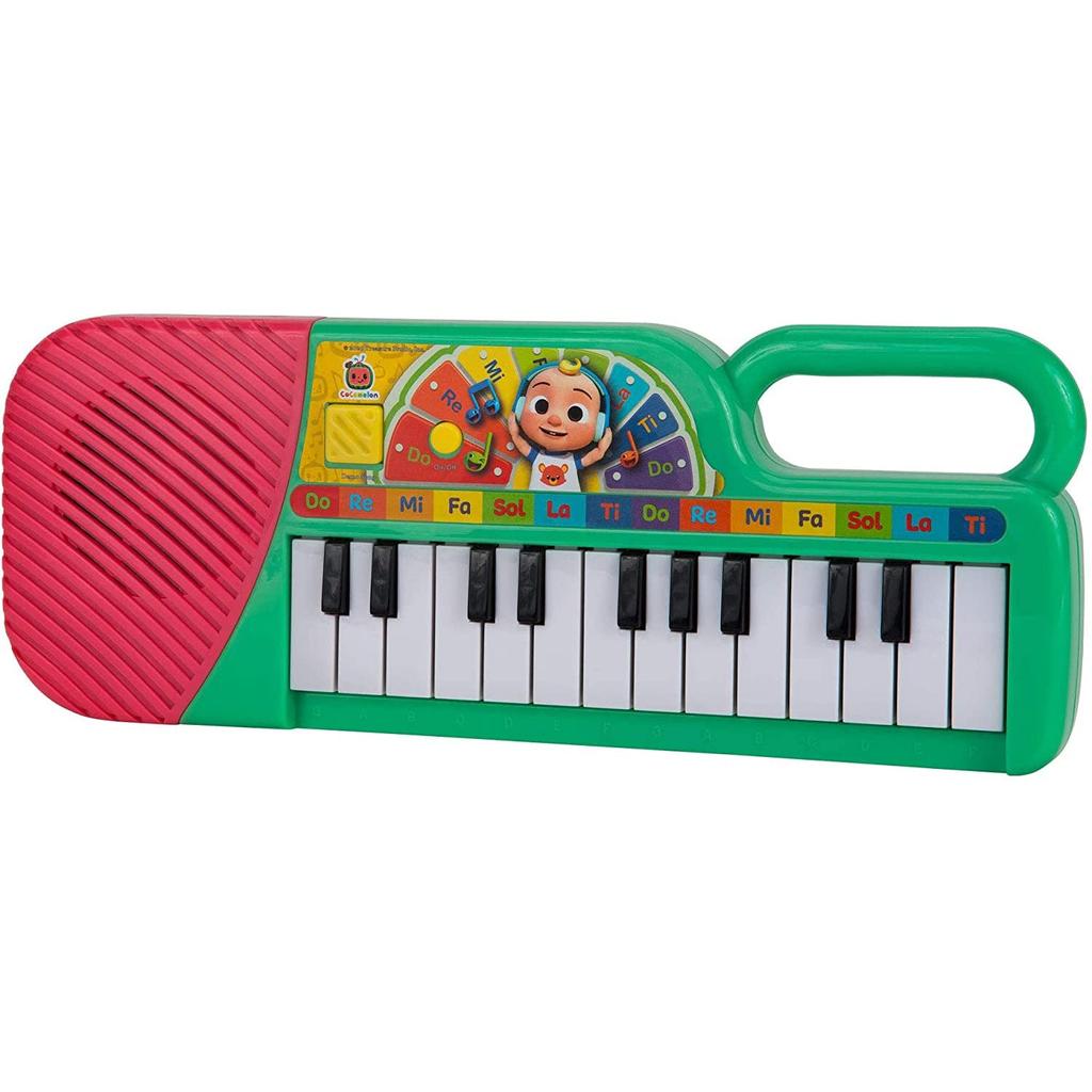 CoComelon First Act Musical Keyboard 23 Keys Music and ABC Songs Pre-Recorded Educational Music Toy Carry-on-Go Handle