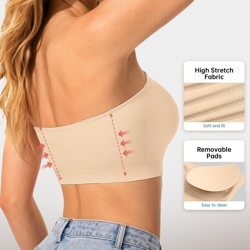 European and American underwear women's strapless non-slip tube top, chest wrapping, gathering, upper support, no steel ring bra, bra