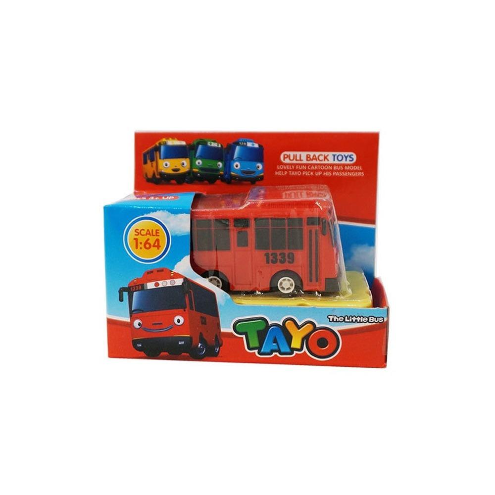 1/64 Cartoon TAYO Bus Kids Toys Mini Pull Back Car Korean Anime Model Bus Toy Play Vehicles Educational Toys for Children Boys Gifts