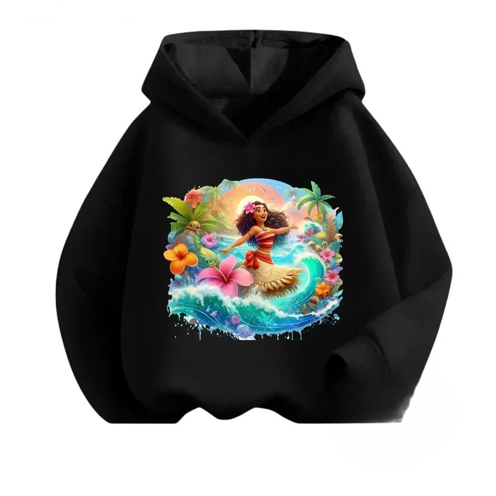 

Casual Comfort Sweatshirt Fashion Cartoon Printed Hoodie Sweatshirts Girls 160 чорний