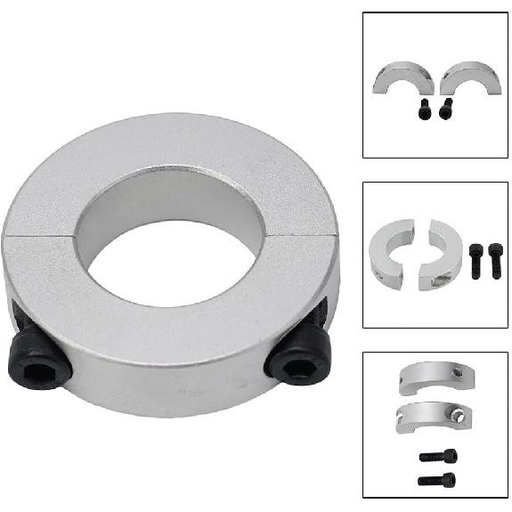 Double Split Shaft Collar, Double Split Clamp On Shaft Collar for 45mm 50mm 55mm 60mm Shafts(55mm)