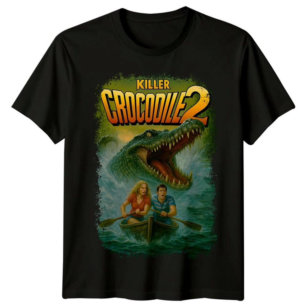 

Killer Crocodile 2 (1990) Movie Poster Inspired T-Shirt Retro 80s Tee 4XL