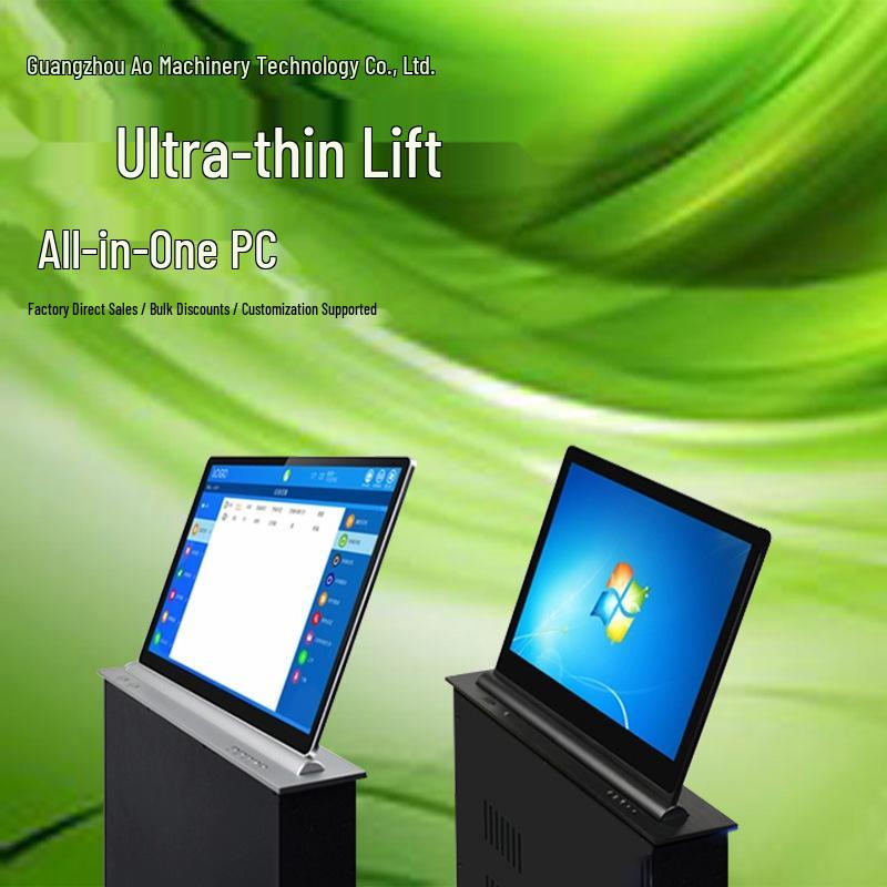 Ultra-Thin 24-inch LCD Touchscreen Lift for Conference Tables