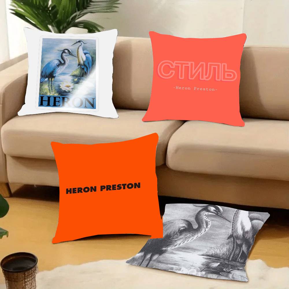 Brand H-Heron Preston Pillow Case Sofa Decorative Home Double-sided Printing Short Plush Cushion Pillow Cover Holiday Gift