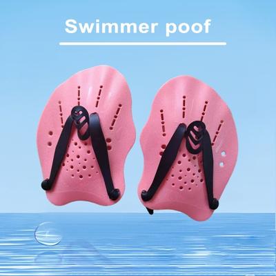 1 Pair Swim Training Hand Paddles with Adjustable Straps Lightweight No Odor Swimming Hand Paddles for Children Adult