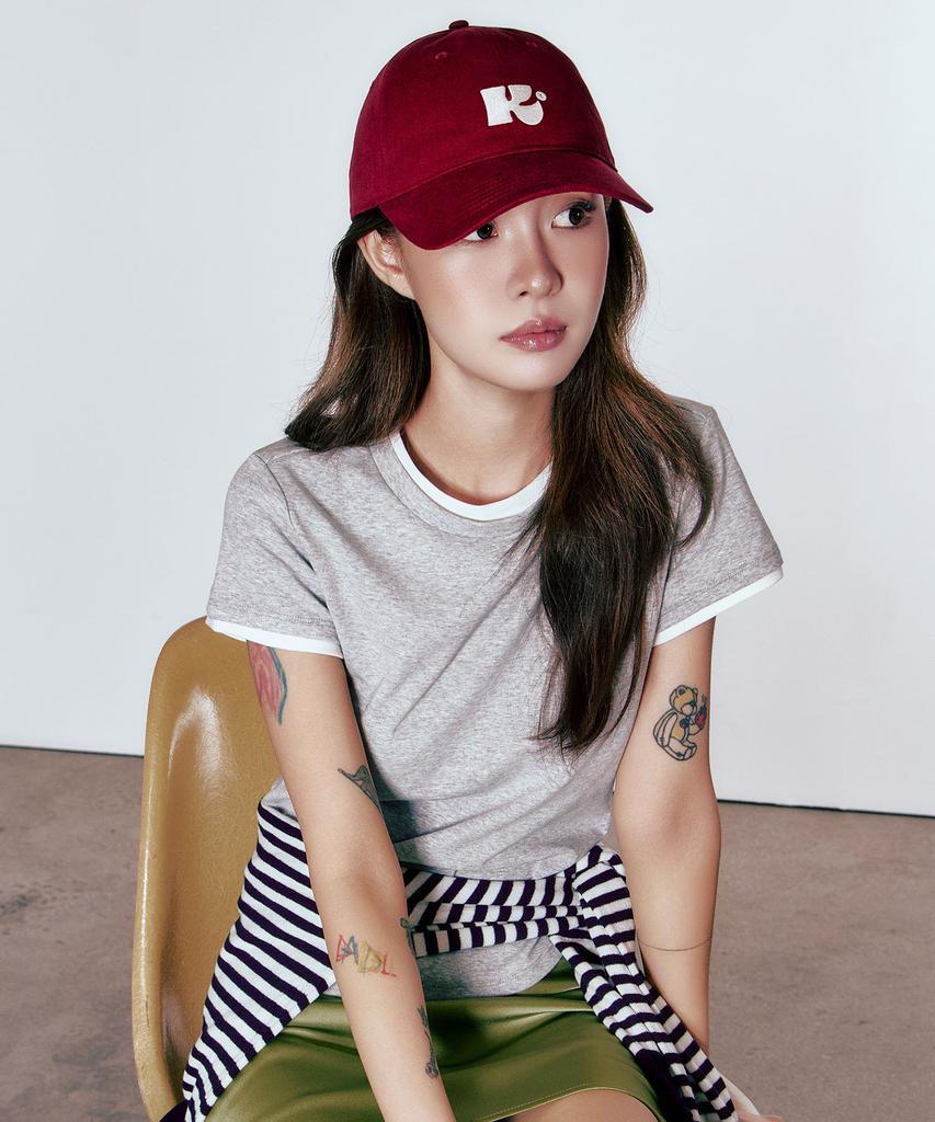 Seutillouki Monogram Ball Cap_Burgundy