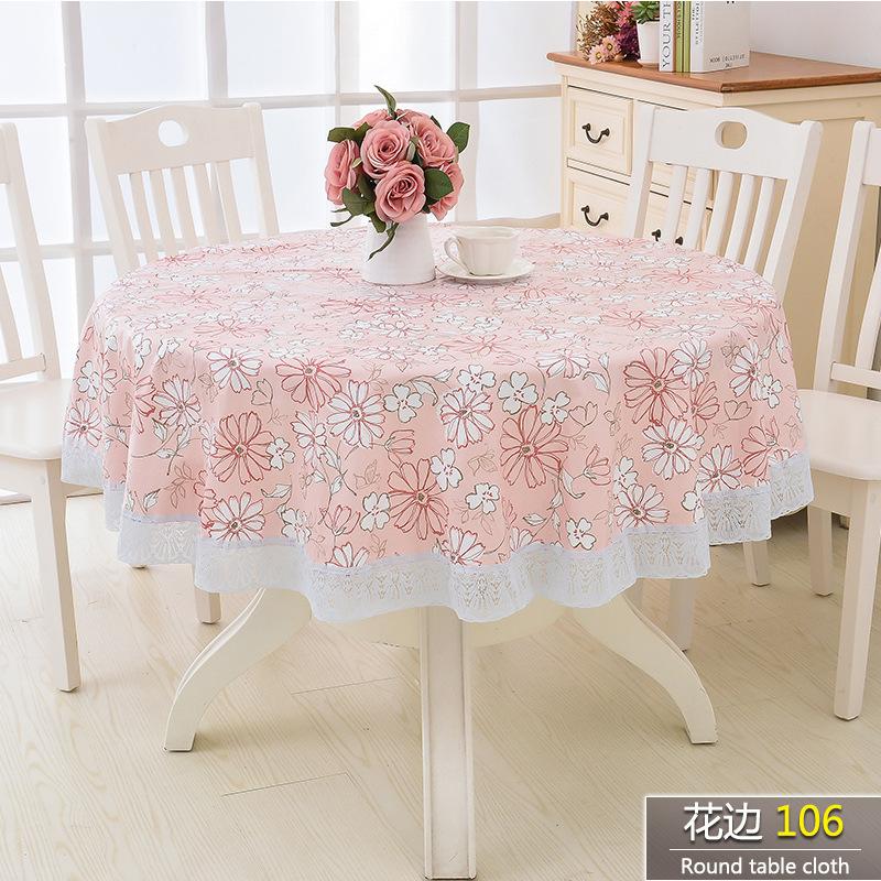 Pvc Waterproof Table Cloth Round Tablecloth Nappe Table Cover Party Wedding Table Cloth For Home Kitchen Tablecloth Mantel