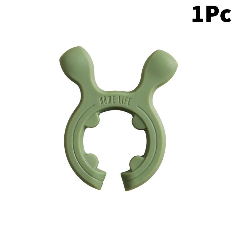 

1Pc Silicone Spatula Holder Deer Ear Kitchen Gadget Anti-Scalding Spoon Clip Overflow Pot Holder Spatula Rack for Cooking зелений