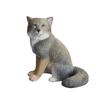 JXK Tibetan Fox Cat Figure Statue Miniature Fox Resin Model Desk Accessory Decoration Birthday Gift Painted Finished Product