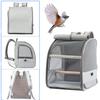Mochila Transportadora de Pássaros Respirável Portátil para Animais de Estimação Pequenos e Papagaios