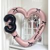 Pink Heart Cutout Balloon Photo Frame for First Birthday & Milestone Celebrations