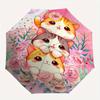 1pc Three Cute Cats Ideas Automatic Folding Umbrella - 3 Folding Design, Vivid Cartoon Pattern, Suitable for Outdoor Activities, A Gift for Fans
