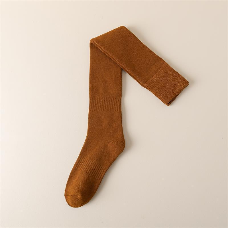 Women's Over-the-Knee Terry Socks - Thickened Warmth, Autumn/Winter, Japanese JK Style, Calf-Length.