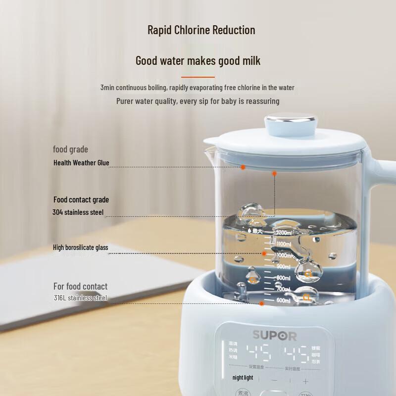 SUPOR Smart Baby Formula Thermostatic Kettle CN plug (adapter included)