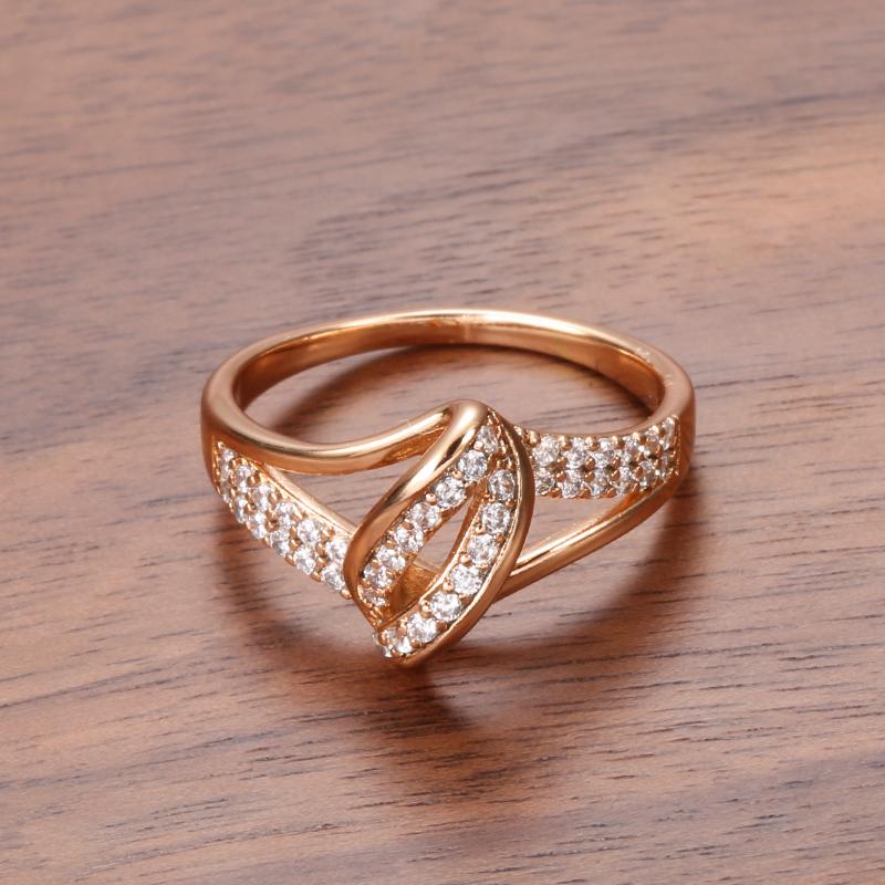 Natural Zircon Bride Wedding Ring  Rose Gold Fashion Cross Crystal Rings For Women Beach Party Vintage Jewelry  New