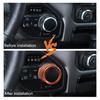 Interior Gear Shift Knob Cover Trim Decor Ring for Dodge Ram 1500 2018-20 Orange