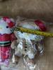 50th Anniversary KT Cat Houndstooth Leash & Teddy Bear Plush Kimono Pendant Set