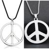 1 of 2 Pak Hippie Stijl Liefde Vrede Teken Hanger Ketting 1960s 1970s Hippie Feest Accessoires Met Leer of Stalen Ketting