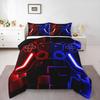 2/3pcs Bedding Set Game Console Comforter for Kids Girls Teen 3D Black Gamepad Gaming Bed Sets with 1duvet Cover +2 Pillowcases