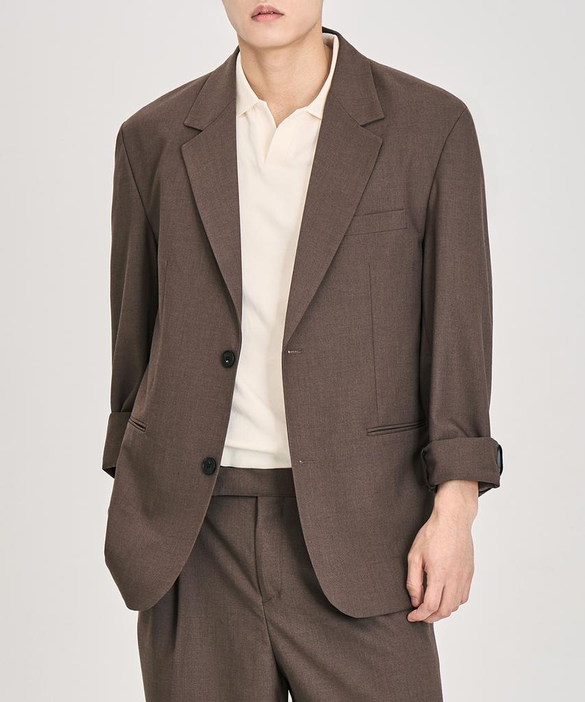 Prairie Airflow Loose Fit Blazer (Brown)