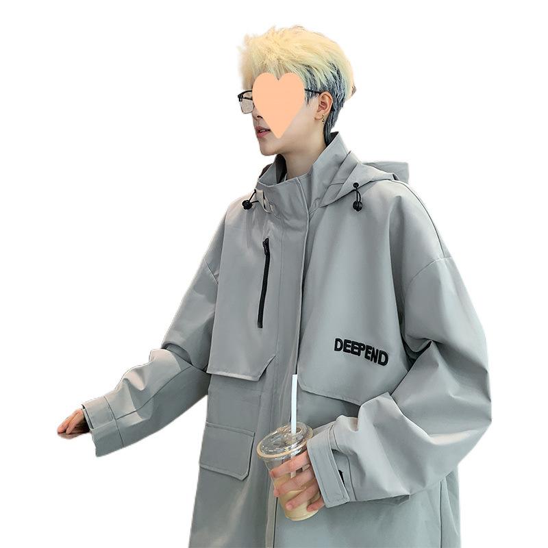 

Осенний тренд в стиле Гонконга, новая куртка, свободный тренчкот 3XL