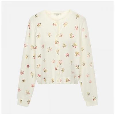 Strickjacke mit Blumenmuster T262mcd149w