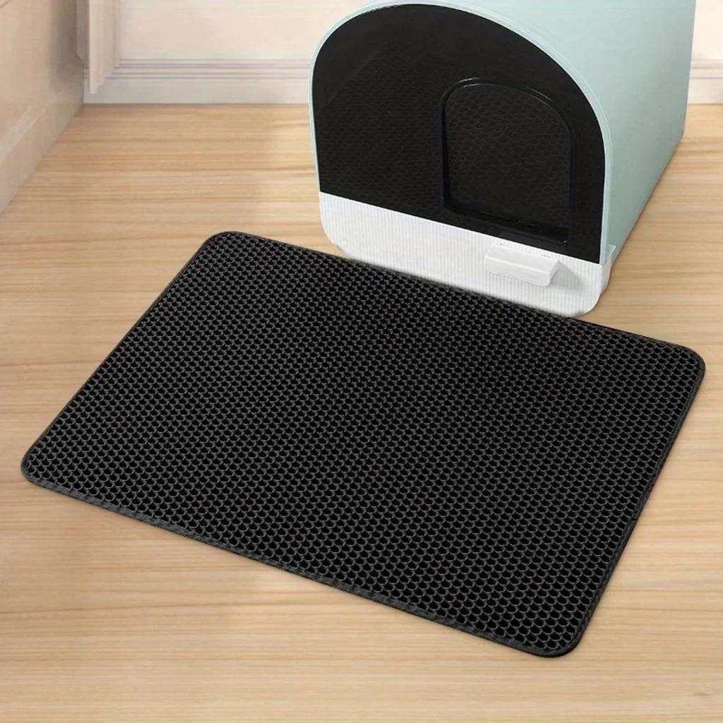 New Efficient, High-Quality Double Layer Washable Non-Slip Cat Litter Trapping Mat - Eliminate Mess and Odors In Your Home with