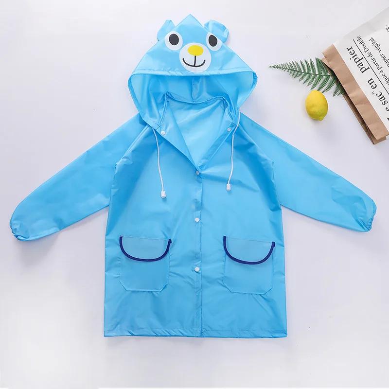 1pc Cute Cartoon Animal Kids Rain Coat Children Raincoat Rainwear Boys Girls Waterproof Raincoat Student Poncho Rainsuit