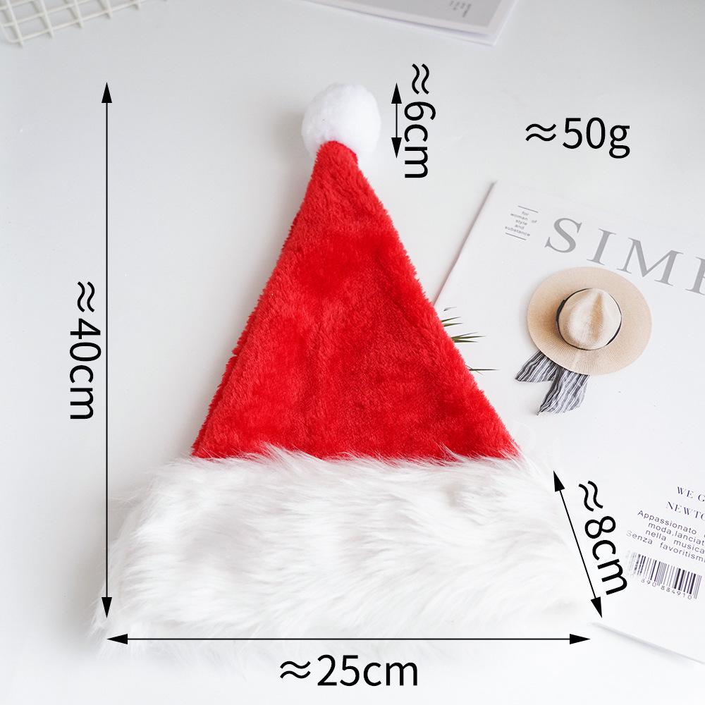 Santa Claus Costume Plush Christmas Hat - Non-Woven Festival Ornament