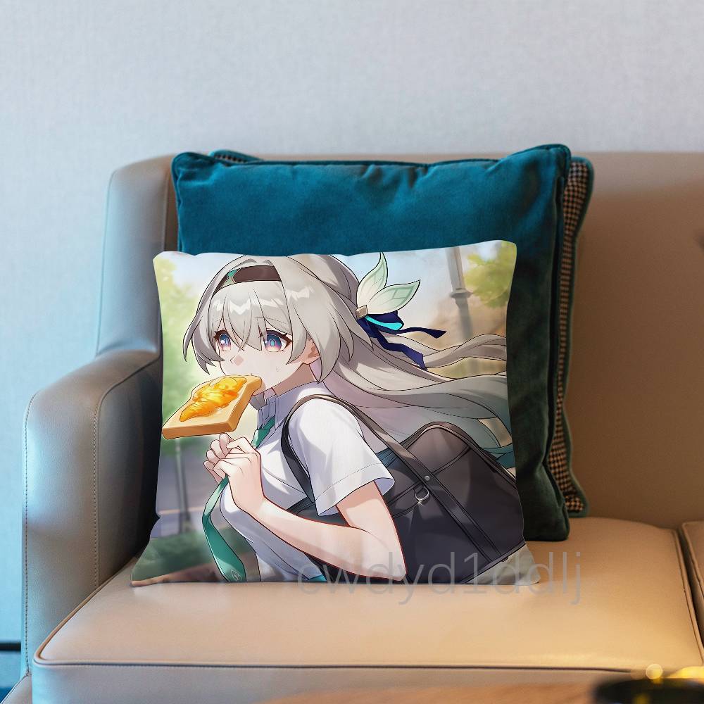 HHonkai Star Rail Firefly Cushion Cover Pillow Cover Decor Pillowcase Printed Cushion Case For Couch