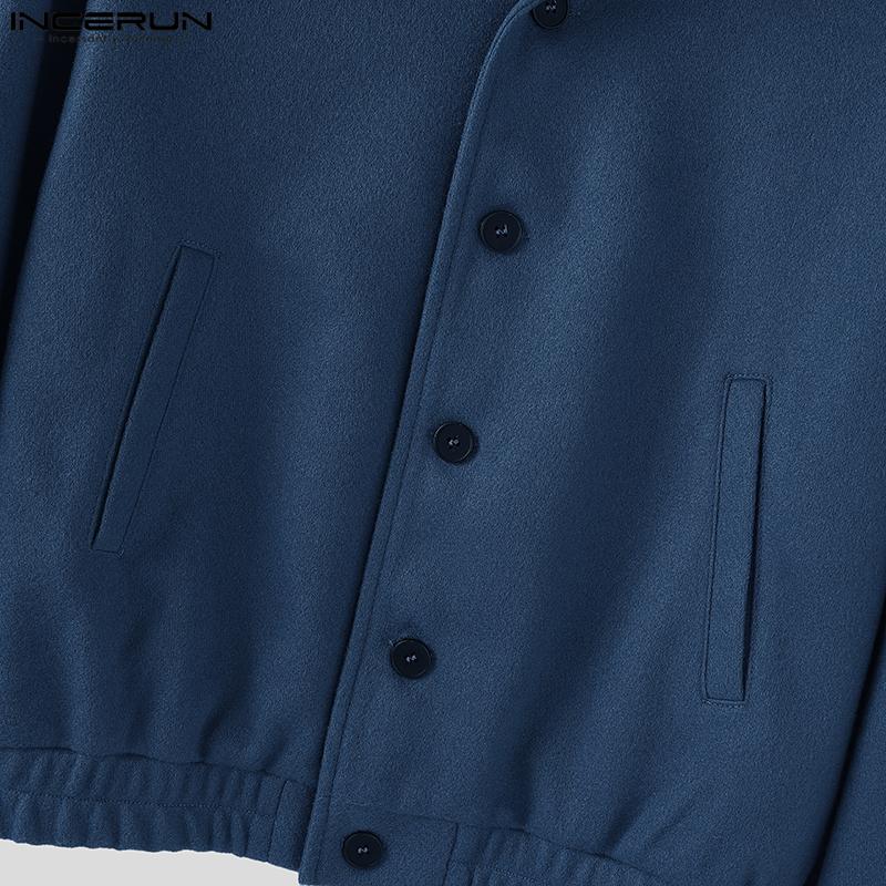 INCERUN Autumn Men Lapel Long Sleeve Buttons Down Jackets Coats