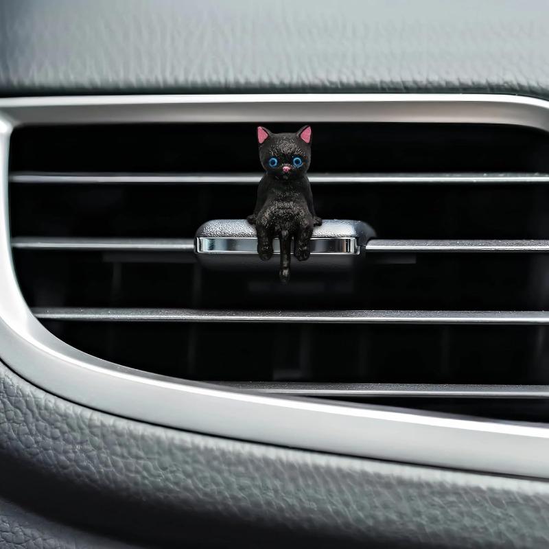 5PCS Cute Mini Cartoon Car Cat Ornaments Car Screen Edge Decoration Cat Micro Landscape Model Creative Car Accessories Gifts
