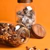 ZISIZ Glass Storage Jar with Acacia Wood Screw Lid