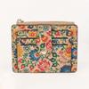 Retro Ethnic Style Coin Purse Multi-slot Cork Wood Credit Card Holder Portable Ultra-thin Zipper Small Wallet