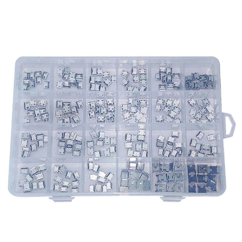 Portable Micro USB Charging Port Connector Mini Connection Tool 24 Models Types Multipurpos for Security Equipment