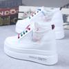 Fashion Summer Korean Version All-match Breathable Mesh Shoes White Shoes Women's Thick Bottom Increased 10CM Casual Board Shoes Women