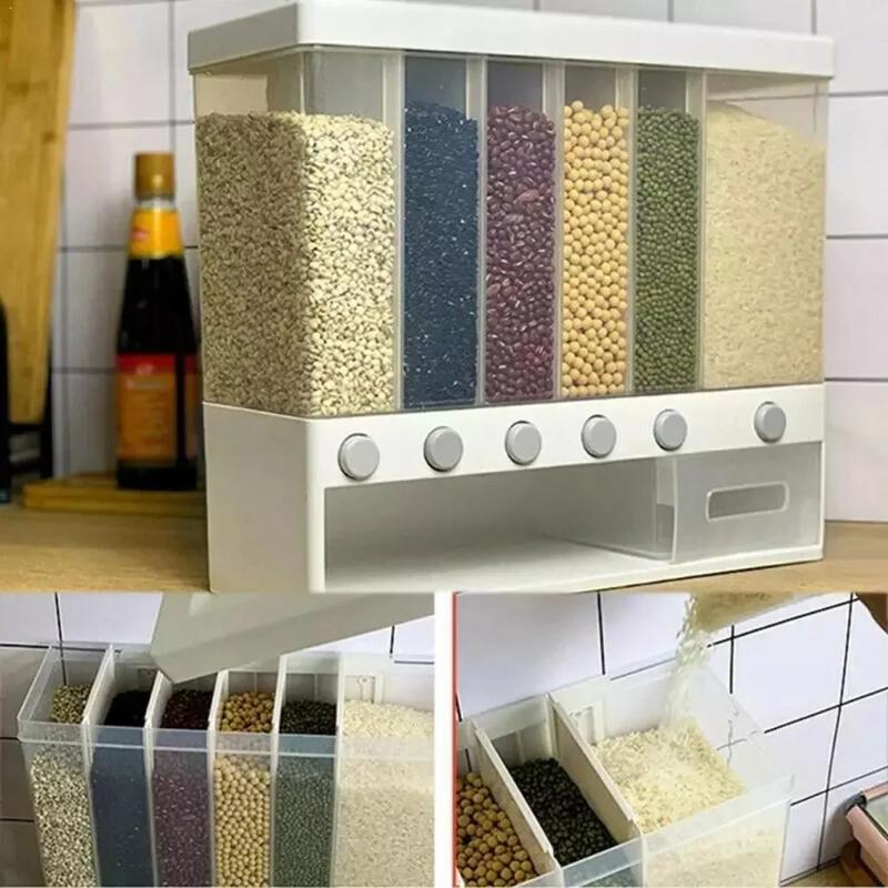 Rice Separate Bucket Grain Sealed Container Dry Food Dispenser Grain Storage Jar Kitchen Organizer Container Box Storage Box