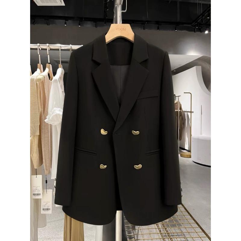 Versatile and Fashionable Korean Style Loose Grey Suit Jacket, Perfect for Autumn with British Trendiness