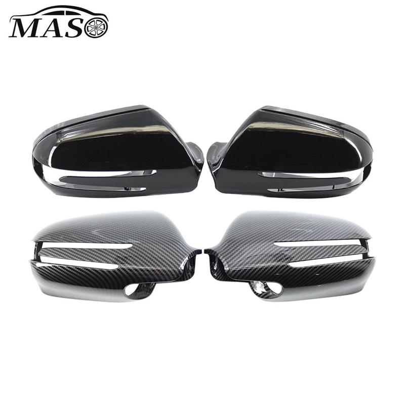 2pcs Rearview Side Mirror Covers Cap 2198102576 for Mercedes Benz W207/C207 CLS Class W219 R230 R171 2008-2011