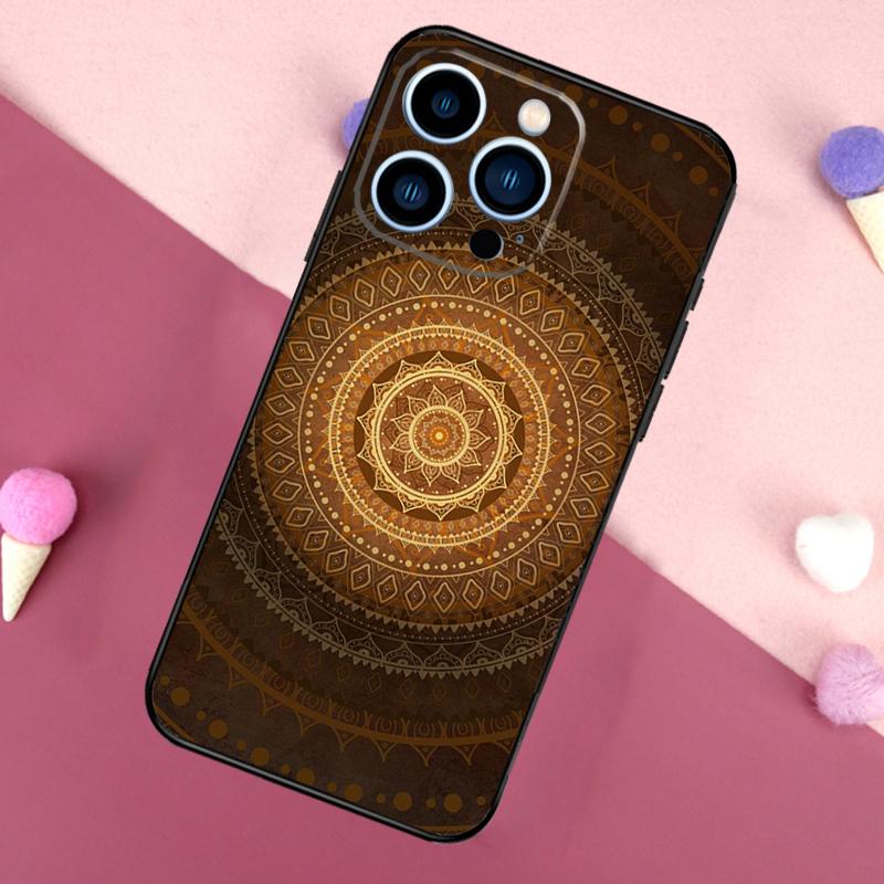 Indian Pattern Mandala Phone Case For iPhone 17 16 Pro Max 17 Air 16E 13 12 Mini 14 15 Plus 11 Pro Max Back Cover