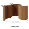 18-Panel Curved Folding Screen Divider – Japanese Style Retractable Wall for Live Broadcasts
