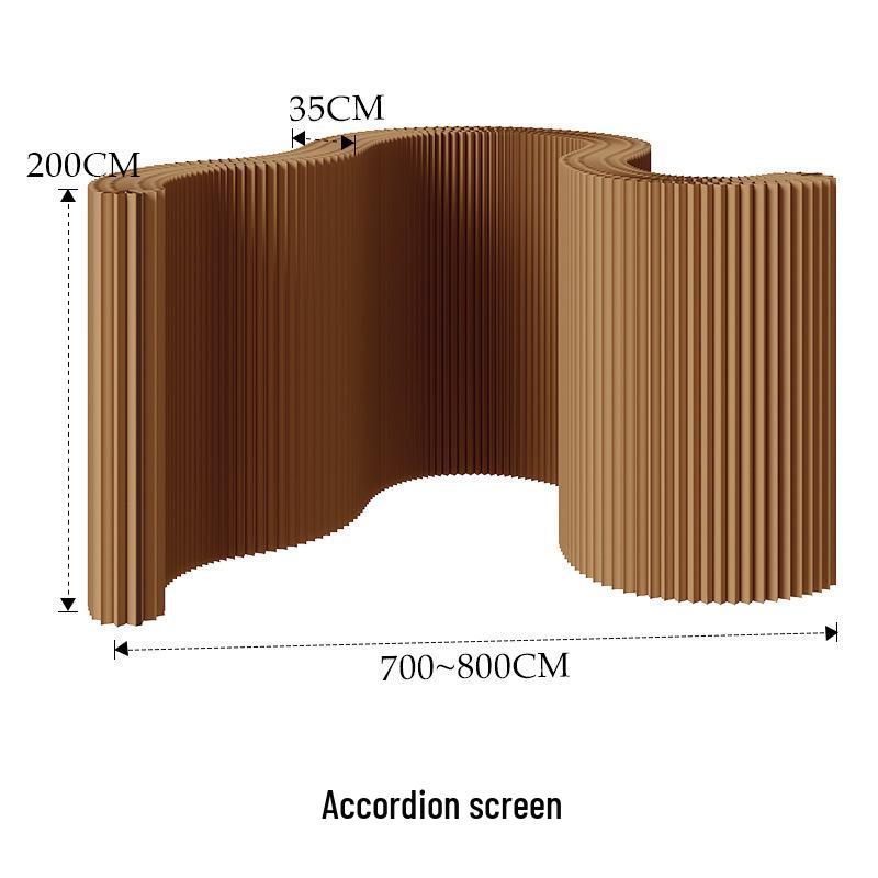18-Panel Curved Folding Screen Divider – Japanese Style Retractable Wall for Live Broadcasts