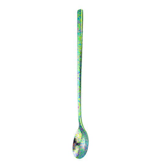 Stirring Spoon Extended Handle Titanium Stirring Spoon Milk Tea Coffee Dessert Ice Cocktail Spoon Kitchen Tool